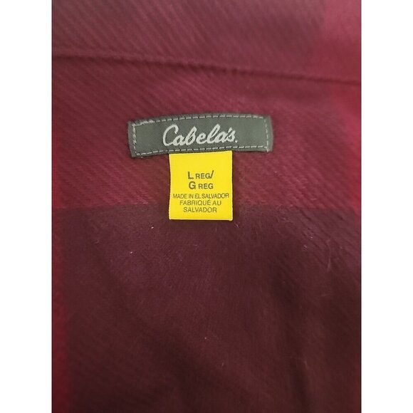 Cabelas Shacket Womens L-Flannel Plaid‎ Check Pockets Button Front Pink Pockets - Picture 6 of 7